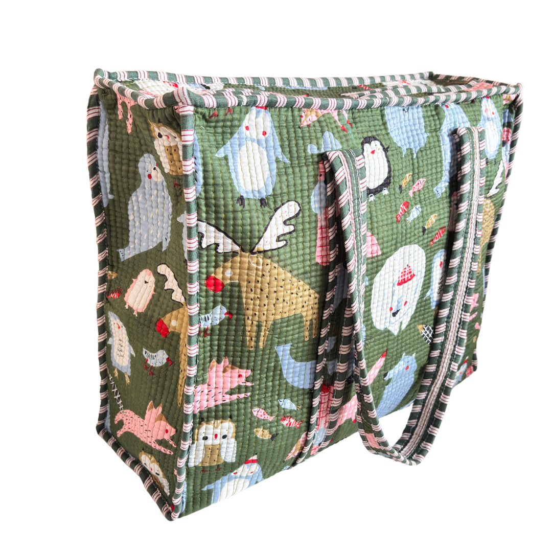 The Bazaar Bhoot Edition:- Premium Cotton Quilted Shopping Tote Bag