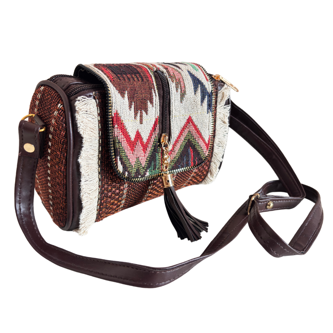 The Bohemian Coffee Brown Crossbody Sling Bag