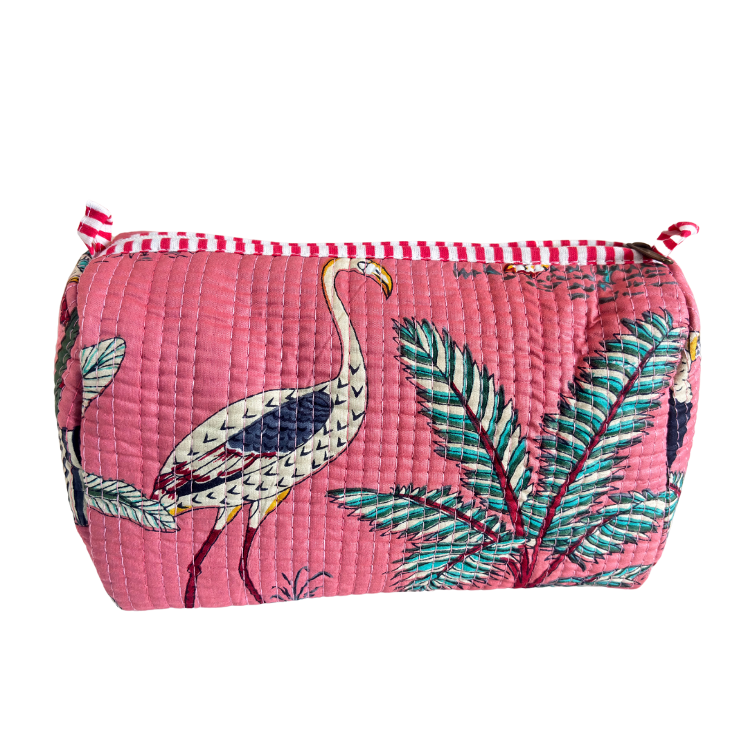 The Alfred Edition Travel Accessory:- Premium Handcrafted Waterproof Quilted Cotton Beauty/Travel Organizer Bag for Men & Women