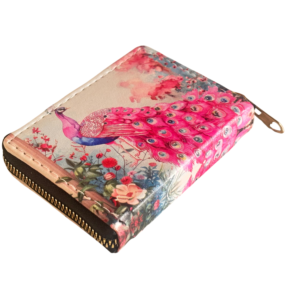 Women's Paisa Wasool Ethnic Patterned Peacock Coin Wallet - The House of RajPadmini