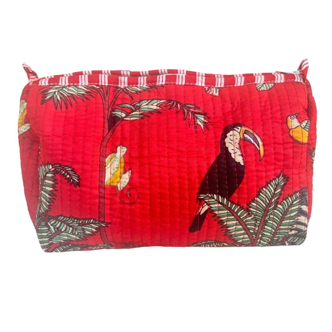 The Alfred Edition Travel Accessory:- Premium Handcrafted Waterproof Quilted Cotton Beauty/Travel Organizer Bag for Men & Women