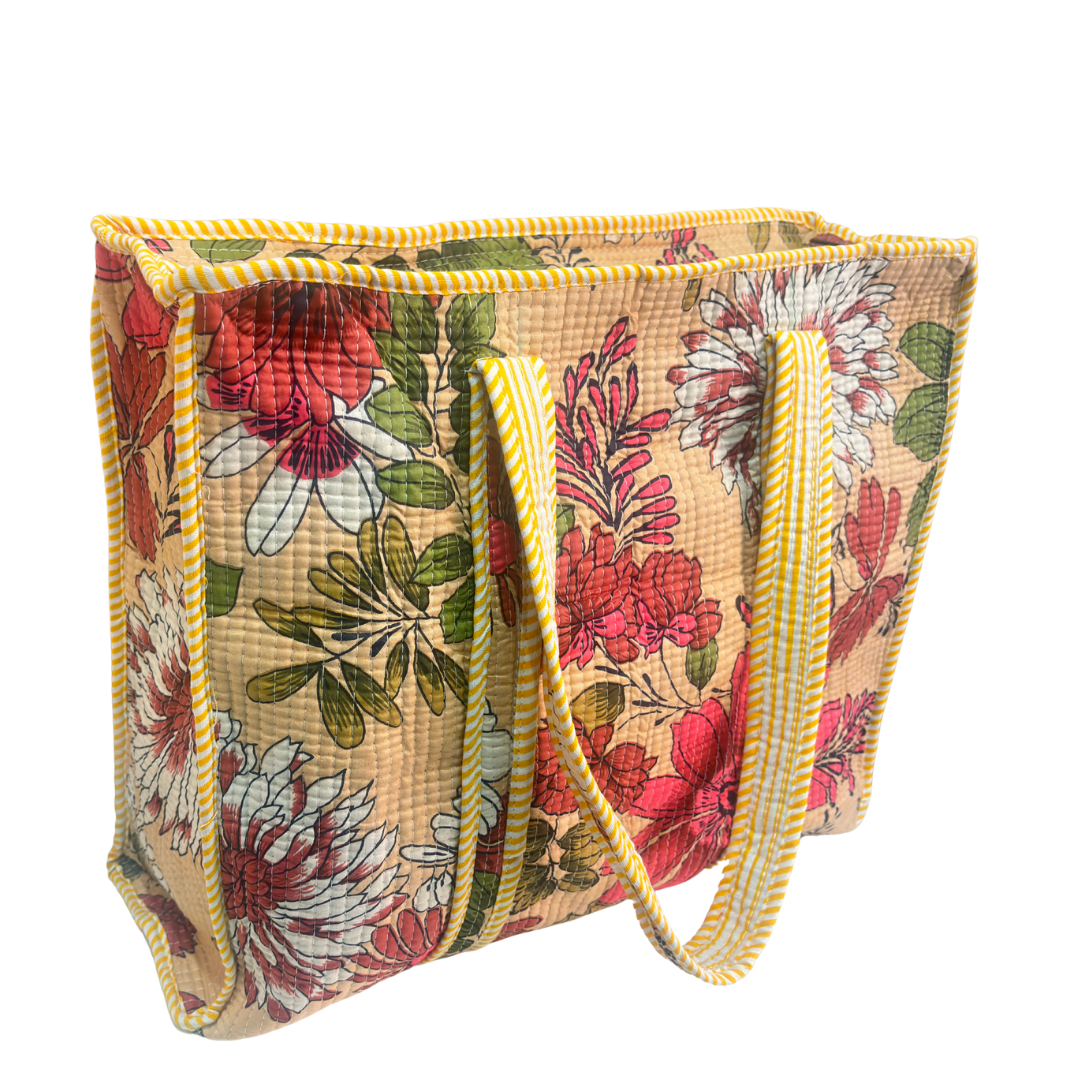 The Bazaar Bhoot Edition:- Premium Cotton Quilted Shopping Tote Bag