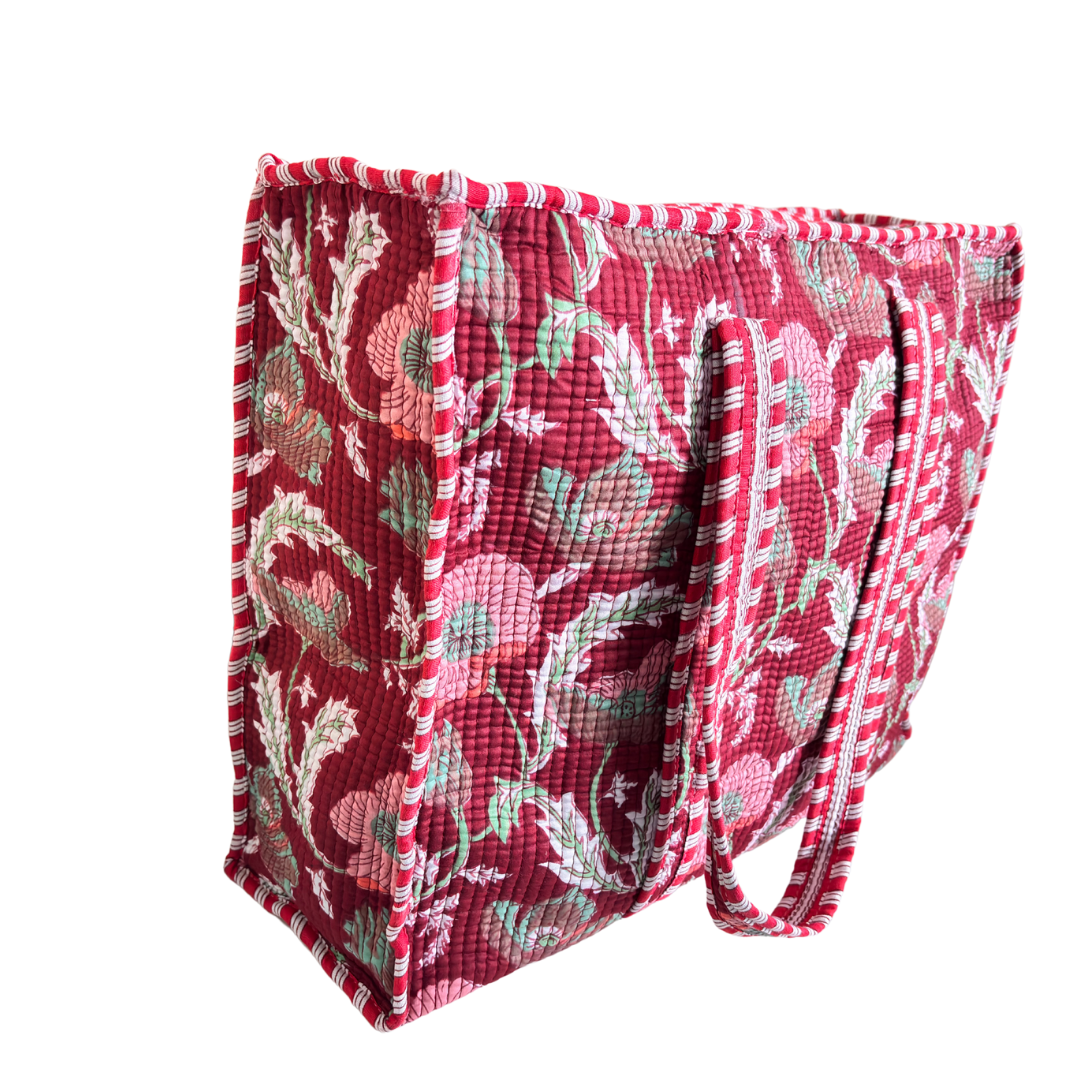 The Bazaar Bhoot Edition:- Premium Cotton Quilted Shopping Tote Bag