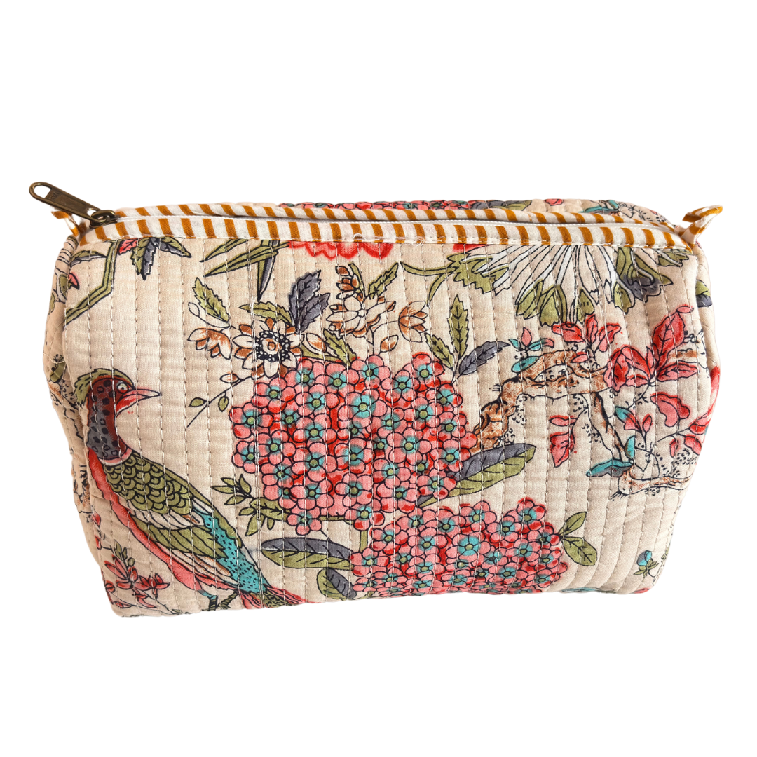 The Alfred Edition Travel Accessory:- Premium Handcrafted Waterproof Quilted Cotton Beauty/Travel Organizer Bag for Men & Women