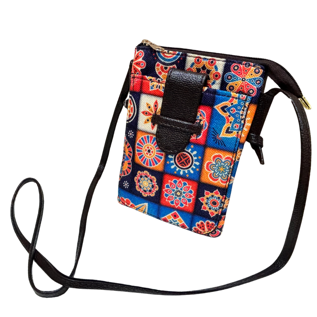 The DoorSanchaar Edition:- Women's Printed Mobile Sling Bag
