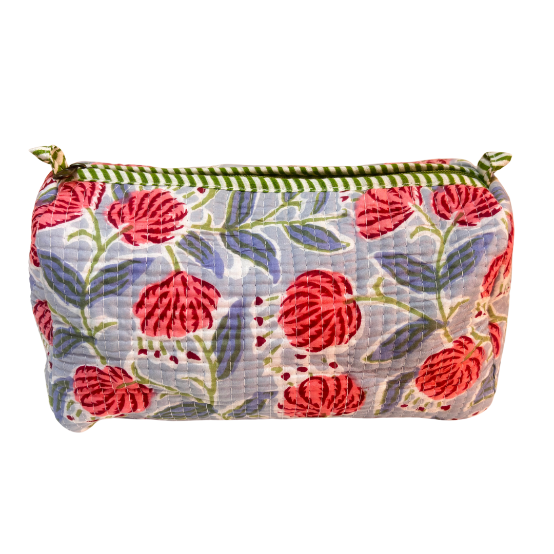 The Alfred Edition Travel Accessory:- Premium Handcrafted Waterproof Quilted Cotton Beauty/Travel Organizer Bag for Men & Women