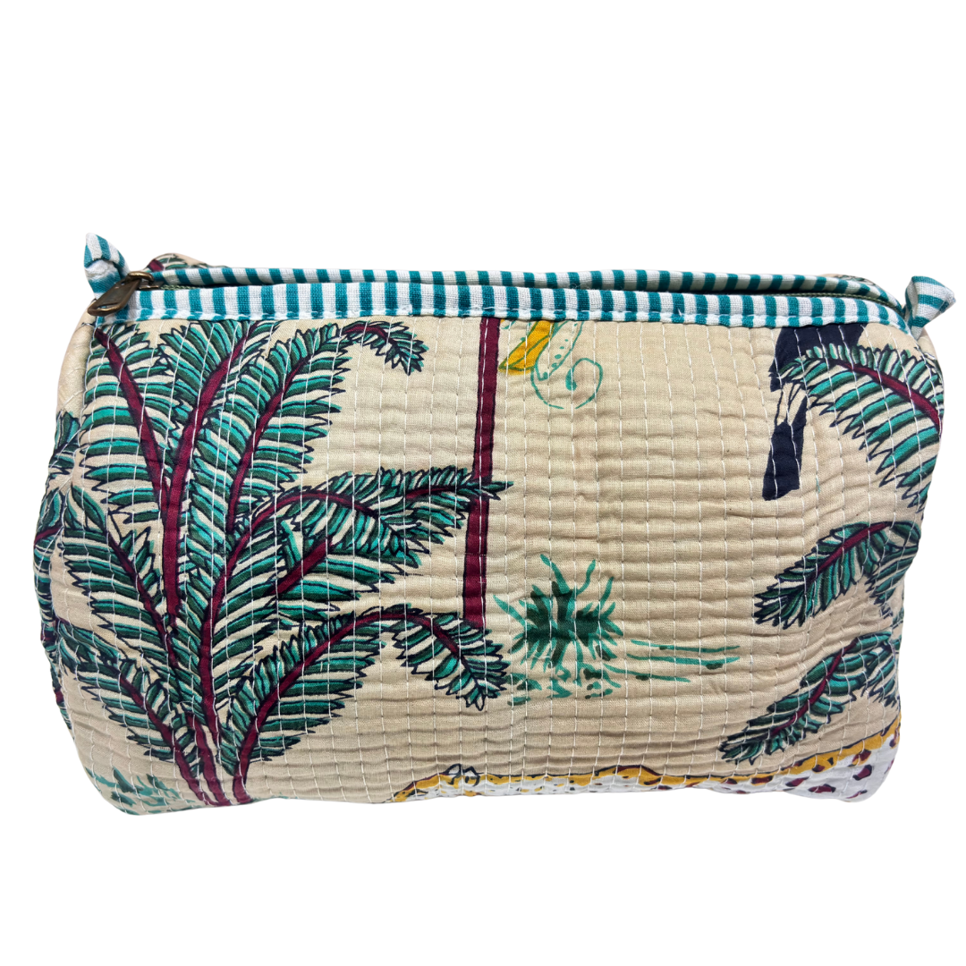 The Alfred Edition Travel Accessory:- Premium Handcrafted Waterproof Quilted Cotton Beauty/Travel Organizer Bag for Men & Women