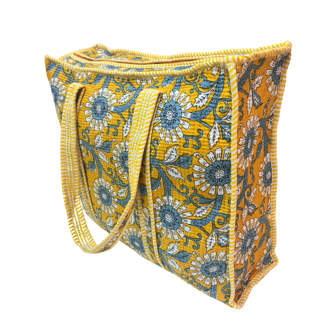 The Bazaar Bhoot Edition:- Premium Cotton Quilted Shopping Tote Bag