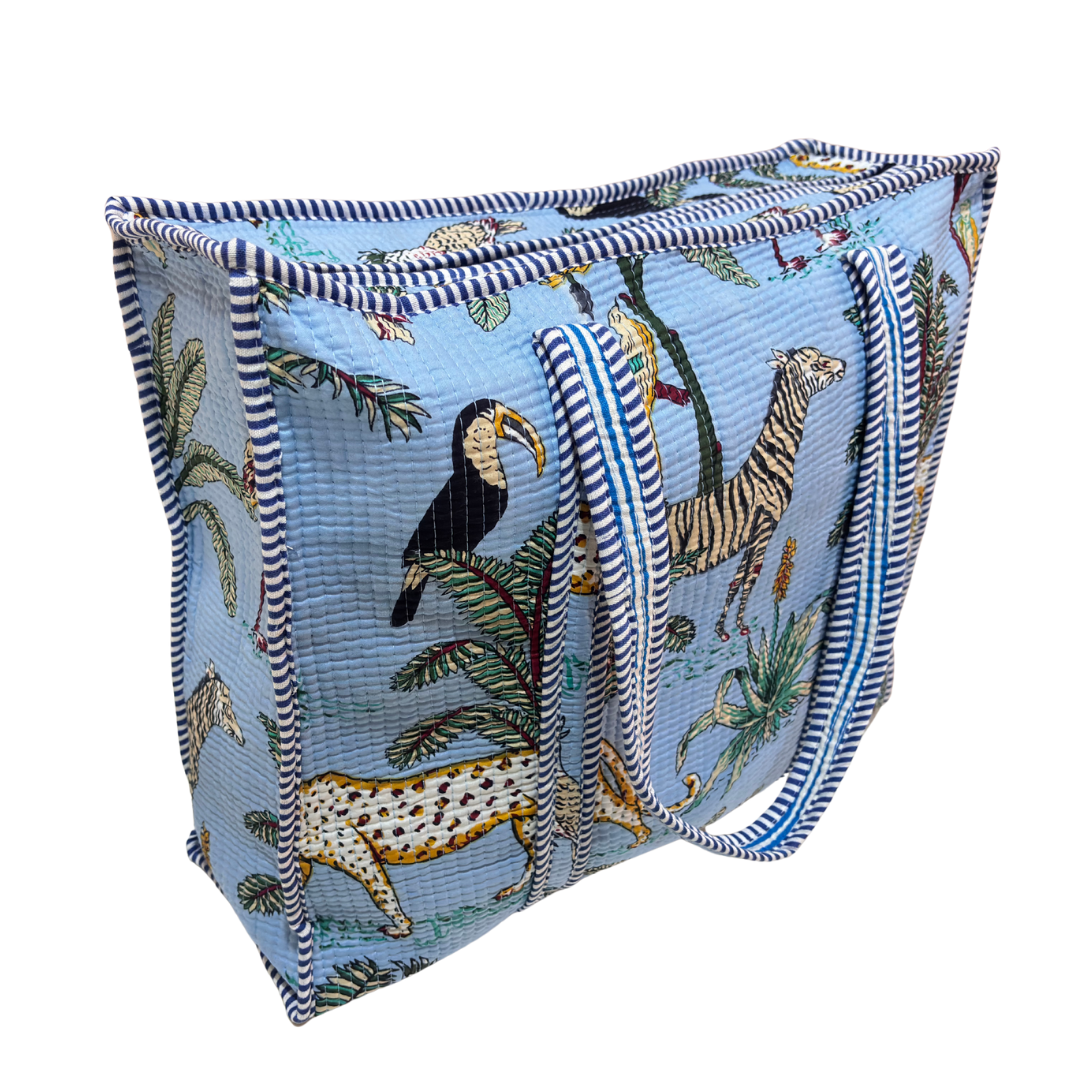 The Bazaar Bhoot Edition:- Premium Cotton Quilted Shopping Tote Bag