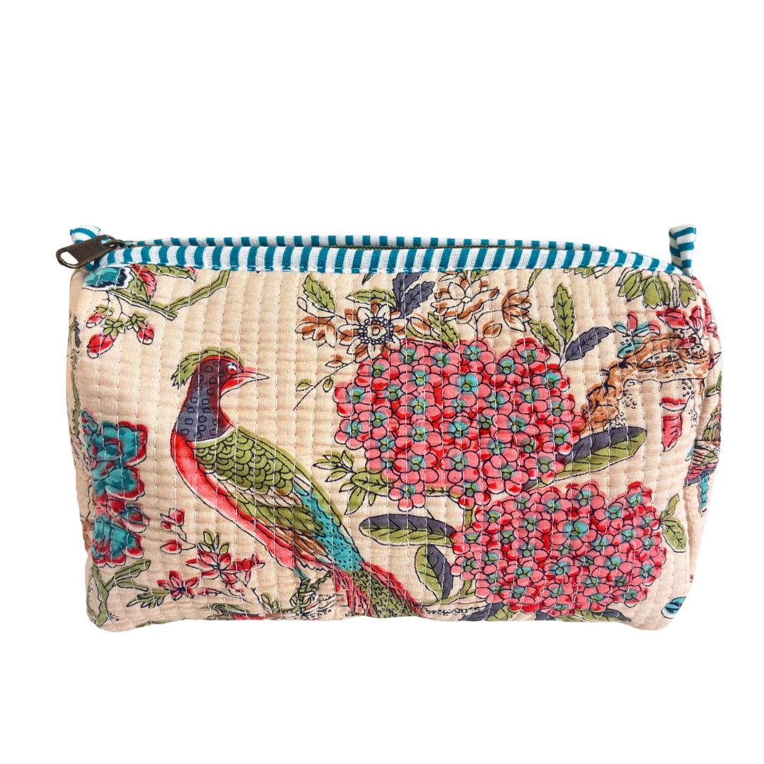4-in-1 Festive Gifting COMBO : Premium Quilted Tote Bag + 3 Waterproof Pouches = Your Complete Organization Solution!