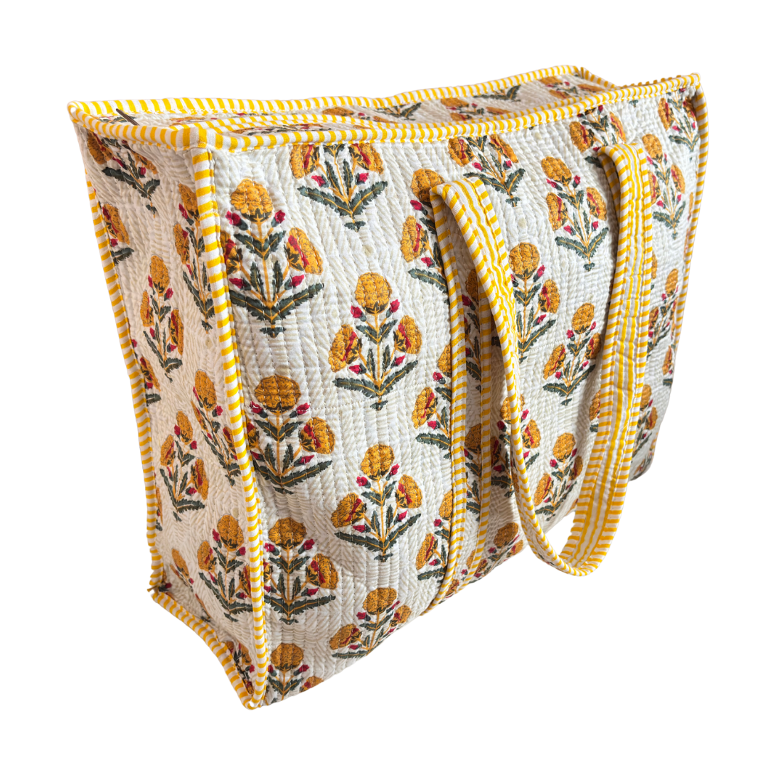 The Bazaar Bhoot Edition:- Premium Cotton Quilted Shopping Tote Bag