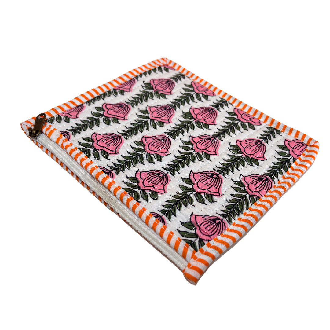 Quilted Cotton Multipurpose Envelope Pouch