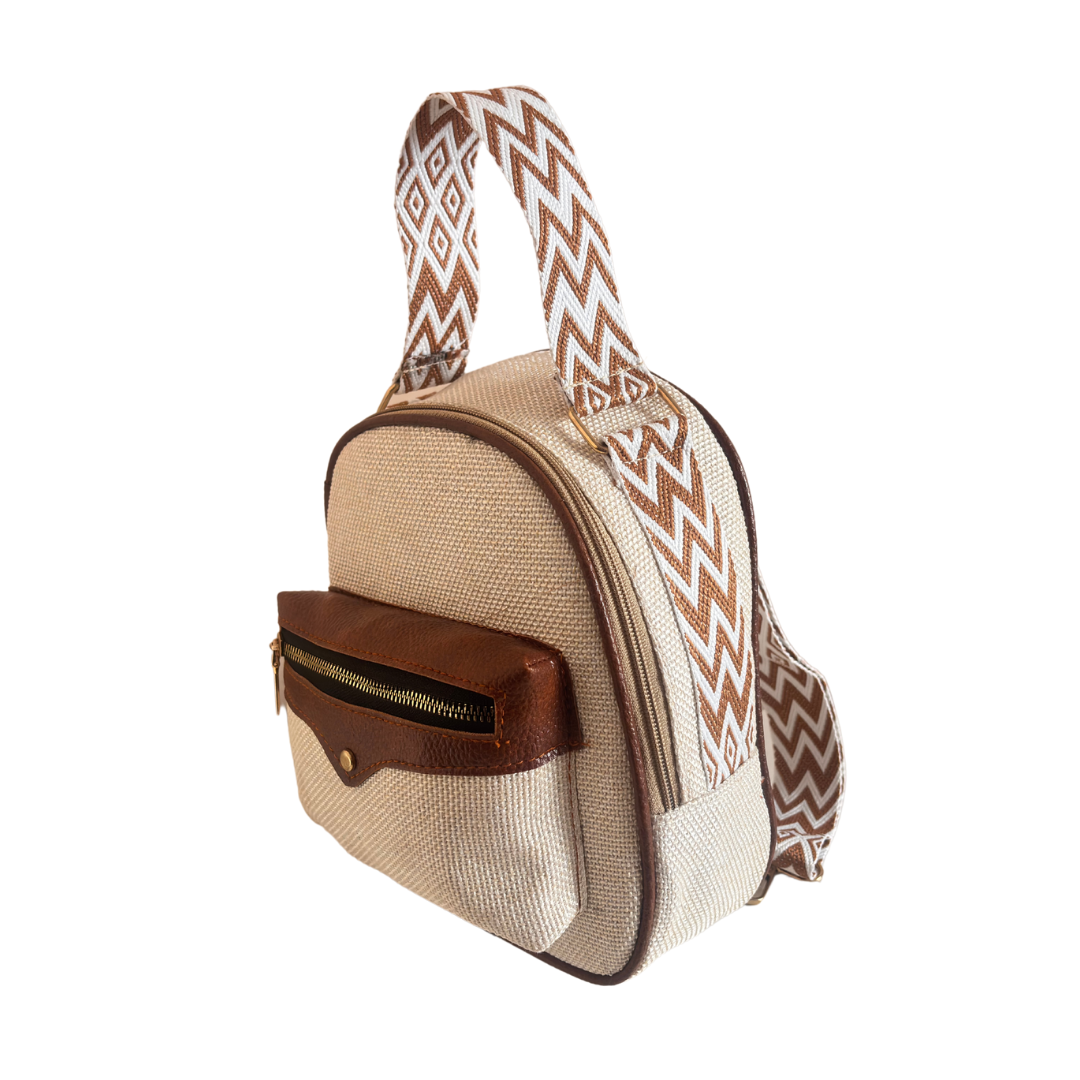 The Himalyan Trailblazer Edition:- Premium Mini Jute Backpack with Broadbelt
