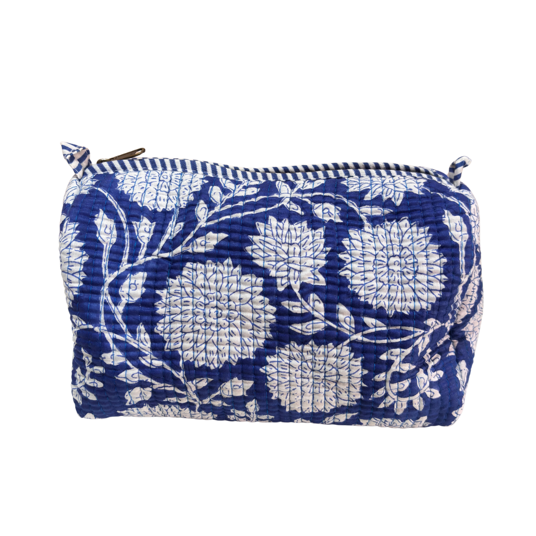 The Alfred Edition Travel Accessory:- Premium Handcrafted Waterproof Quilted Cotton Beauty/Travel Organizer Bag for Men & Women