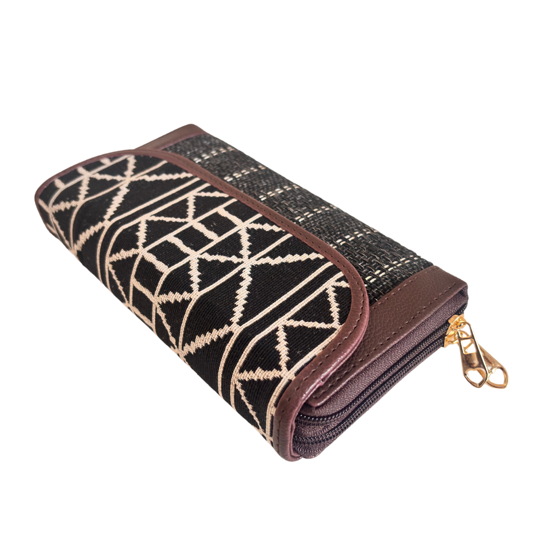 The Hamsafar Edition:- Women's Ethnic Jute Fabric Wallet with Double Partition