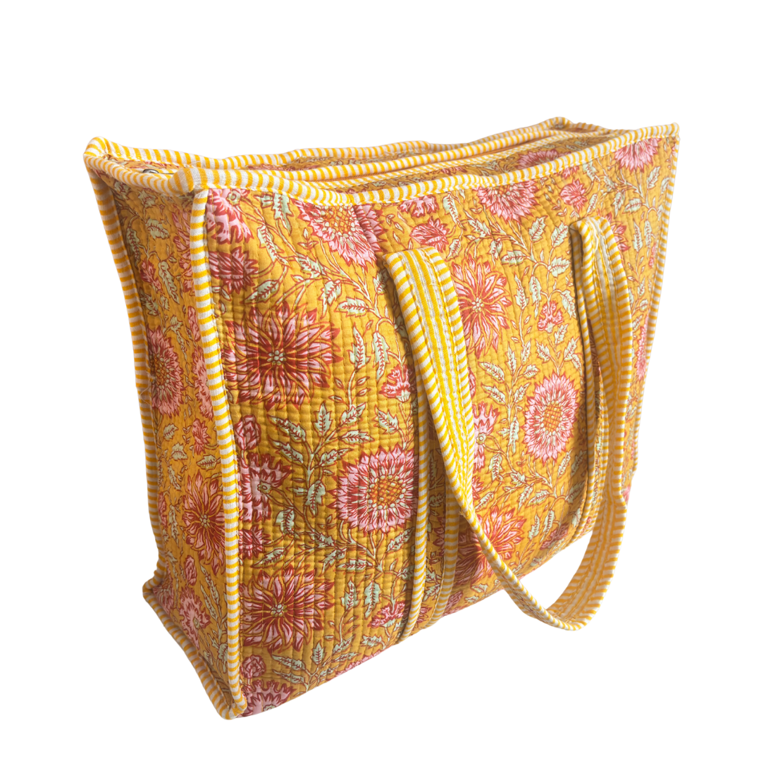 The Bazaar Bhoot Edition:- Premium Cotton Quilted Shopping Tote Bag