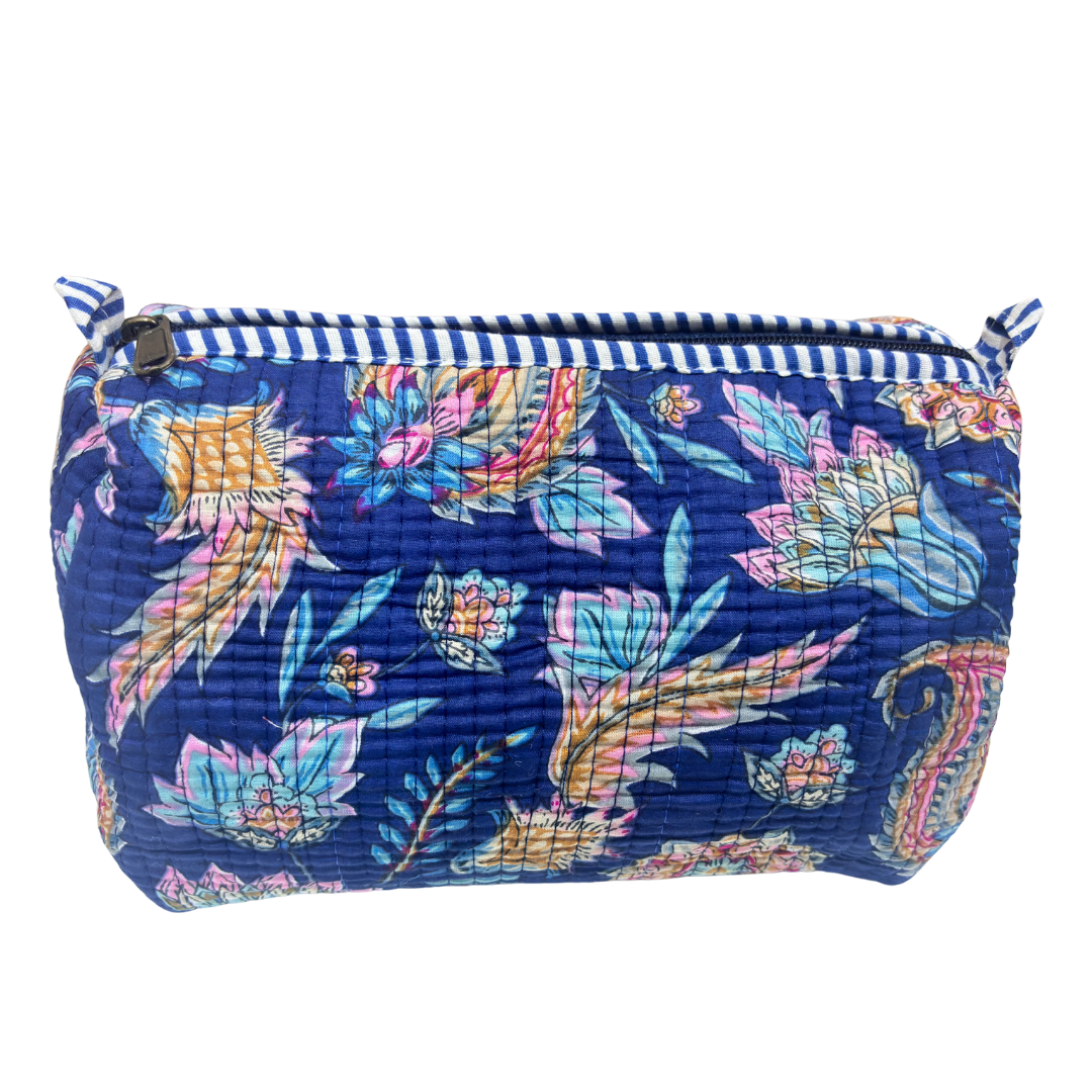 The Alfred Edition Travel Accessory:- Premium Handcrafted Waterproof Quilted Cotton Beauty/Travel Organizer Bag for Men & Women
