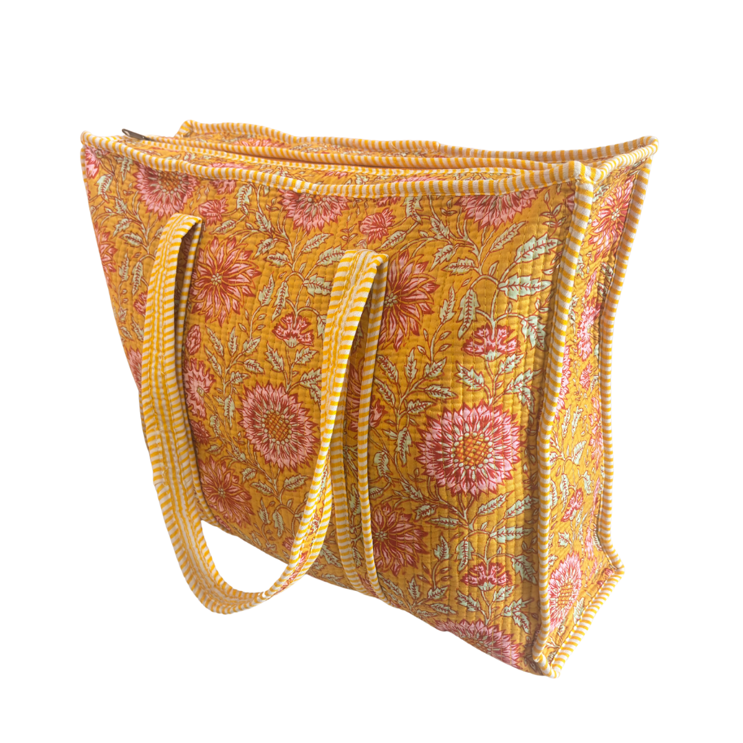The Bazaar Bhoot Edition:- Premium Cotton Quilted Shopping Tote Bag