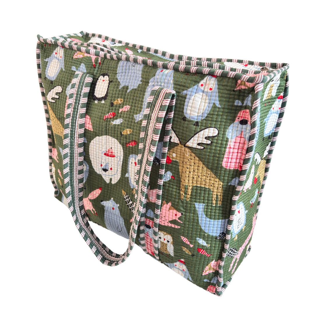 The Bazaar Bhoot Edition:- Premium Cotton Quilted Shopping Tote Bag