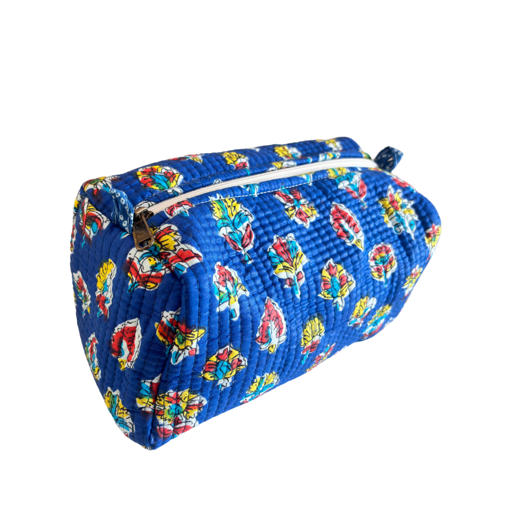 The Alfred Edition Travel Accessory:- Premium Handcrafted Waterproof Quilted Cotton Beauty/Travel Organizer Bag for Men & Women