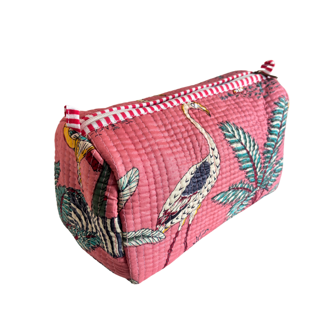 The Alfred Edition Travel Accessory:- Premium Handcrafted Waterproof Quilted Cotton Beauty/Travel Organizer Bag for Men & Women