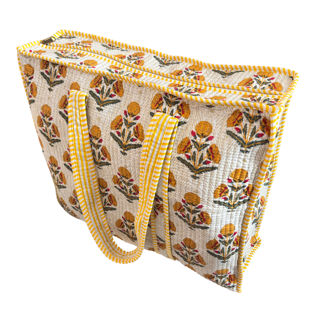 The Bazaar Bhoot Edition:- Premium Cotton Quilted Shopping Tote Bag