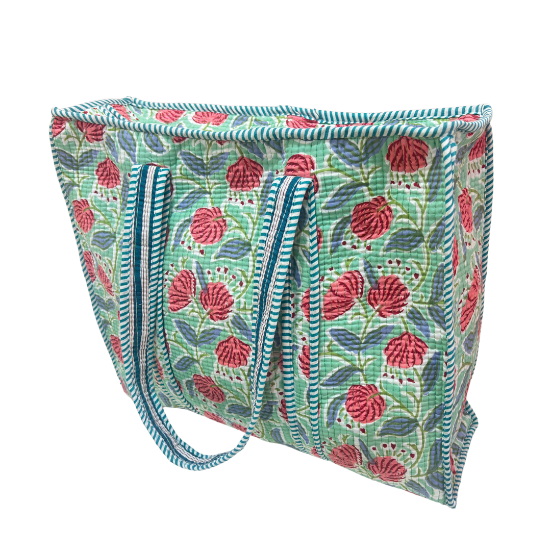 The Bazaar Bhoot Edition:- Premium Cotton Quilted Shopping Tote Bag