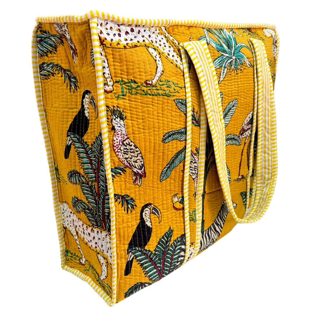 The Bazaar Bhoot Edition:- Premium Cotton Quilted Shopping Tote Bag