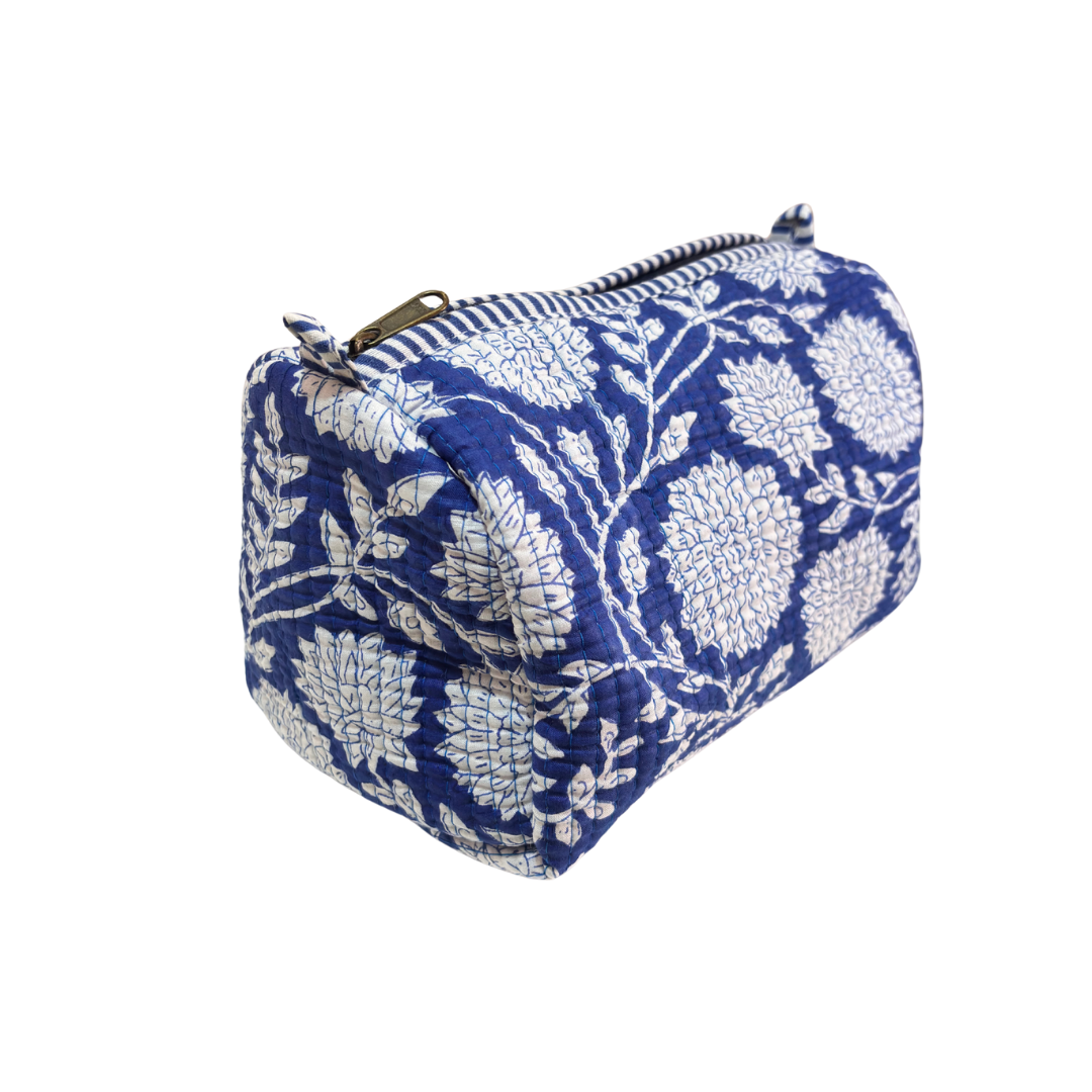 The Alfred Edition Travel Accessory:- Premium Handcrafted Waterproof Quilted Cotton Beauty/Travel Organizer Bag for Men & Women