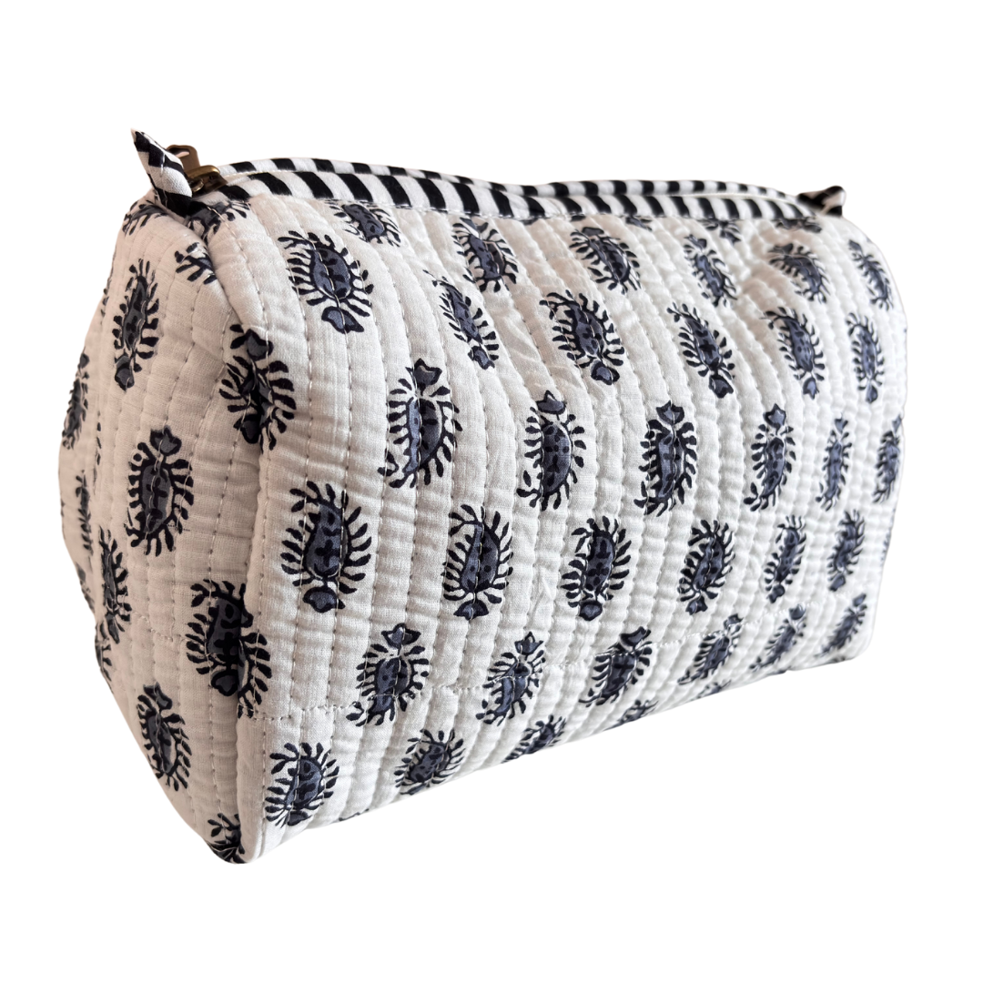 The Alfred Edition Travel Accessory:- Premium Waterproof Quilted Cotton Beauty/Travel Organizer Bag for Men & Women