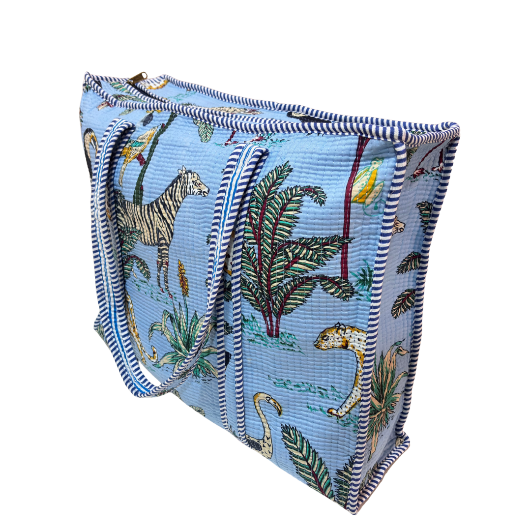 The Bazaar Bhoot Edition:- Premium Cotton Quilted Shopping Tote Bag