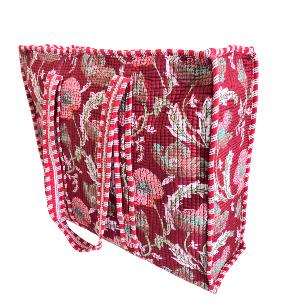 The Bazaar Bhoot Edition:- Premium Cotton Quilted Shopping Tote Bag