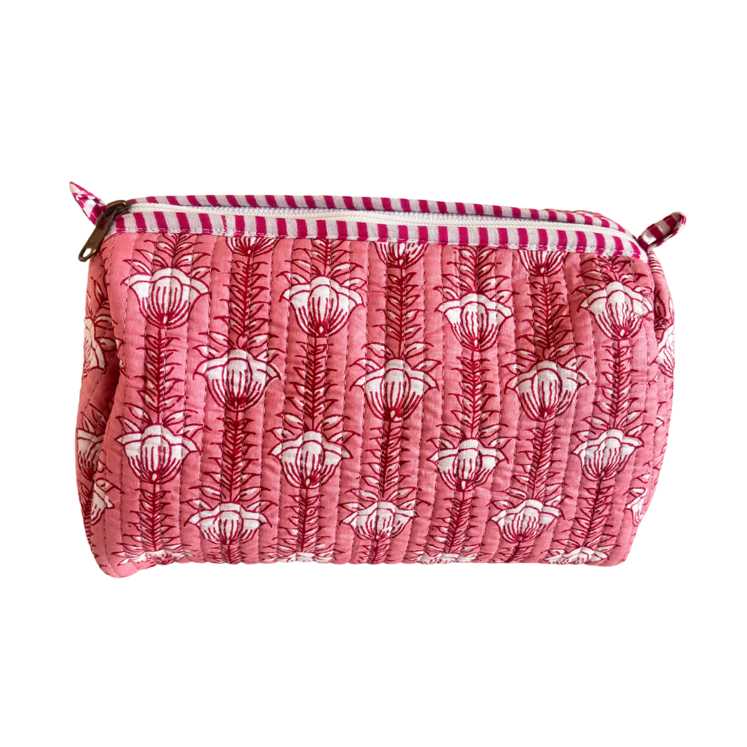 The Alfred Edition Travel Accessory:- Premium Handcrafted Waterproof Quilted Cotton Beauty/Travel Organizer Bag for Men & Women