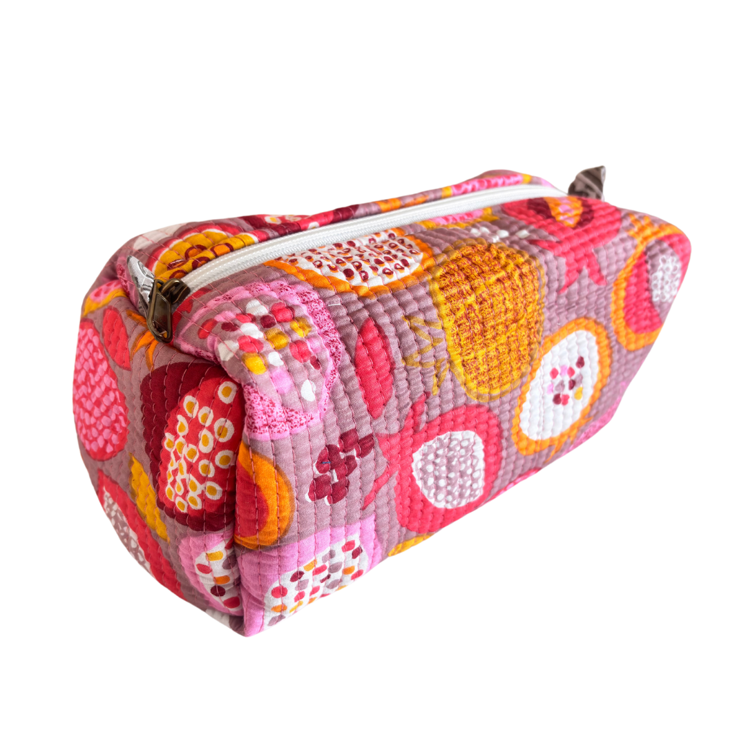 The Alfred Edition Travel Accessory:- Premium Handcrafted Waterproof Quilted Cotton Beauty/Travel Organizer Bag for Men & Women