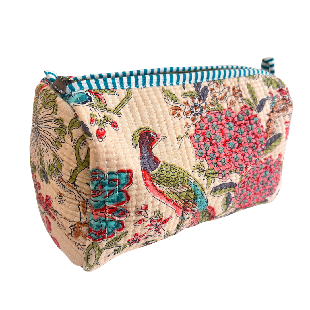 4-in-1 Festive Gifting COMBO : Premium Quilted Tote Bag + 3 Waterproof Pouches = Your Complete Organization Solution!