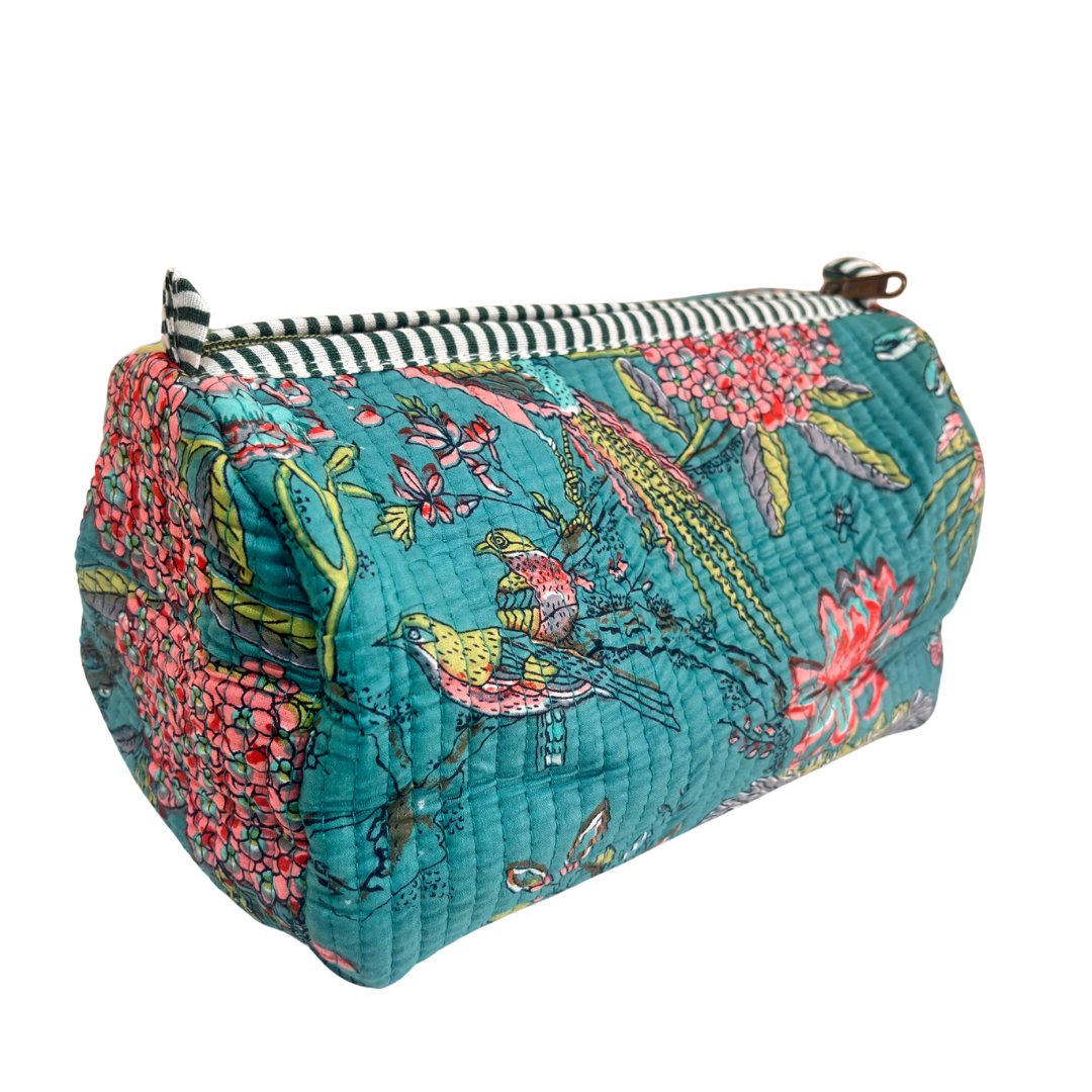 The Alfred Edition Travel Accessory:- Premium Handcrafted Waterproof Quilted Cotton Beauty/Travel Organizer Bag for Men & Women