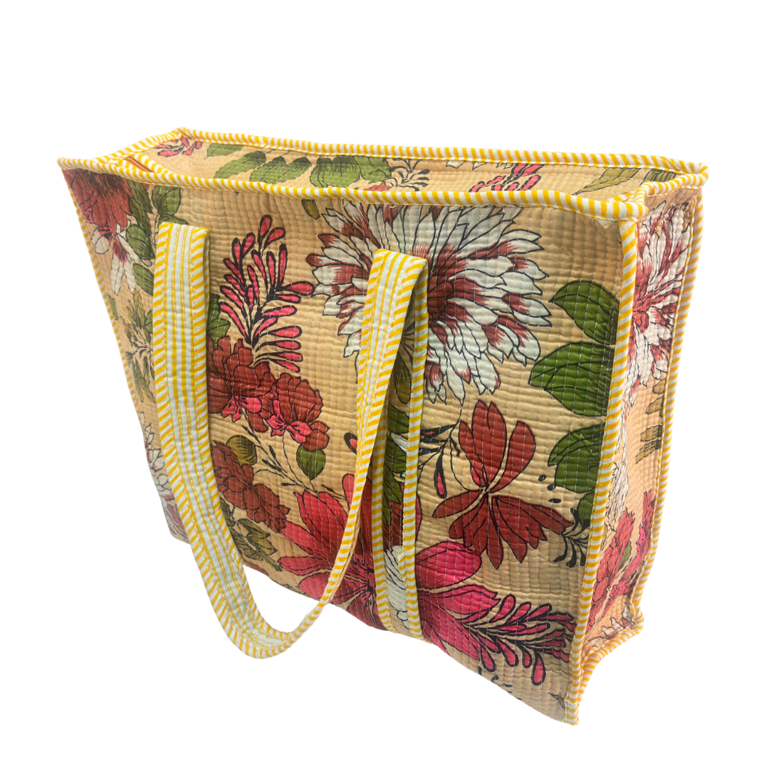 The Bazaar Bhoot Edition:- Premium Cotton Quilted Shopping Tote Bag