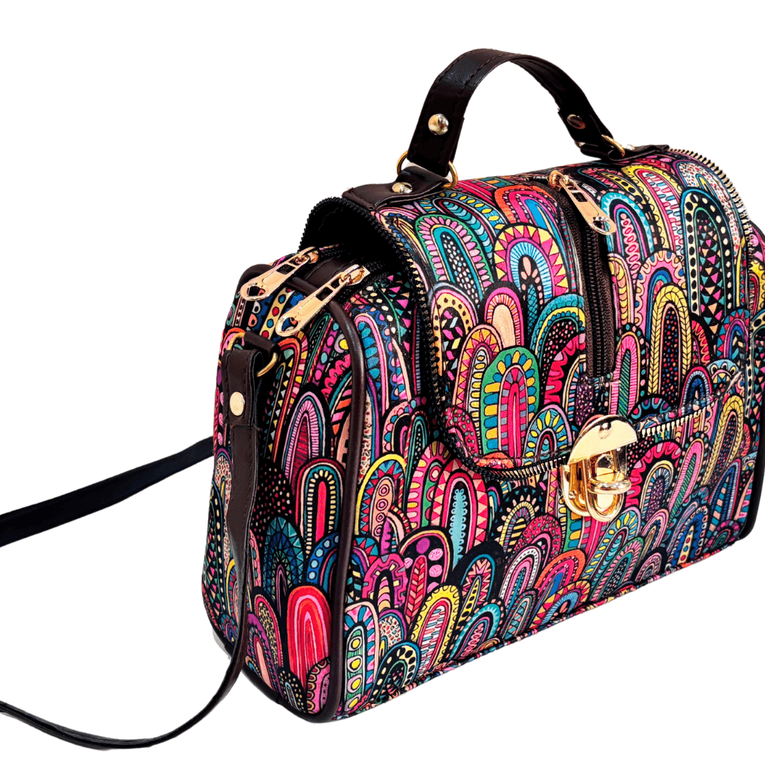 Multicolour Printed Sling Bag - The House of RajPadmini