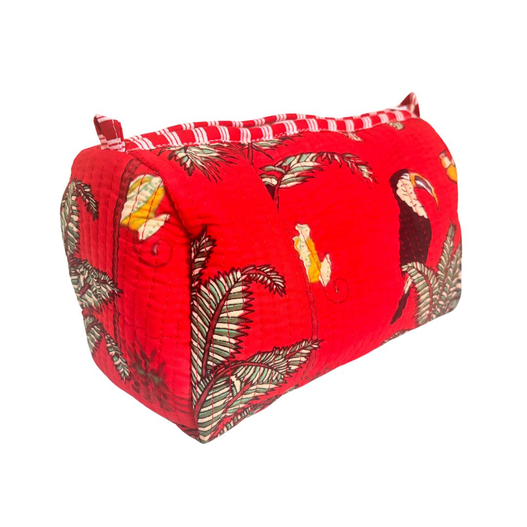 The Alfred Edition Travel Accessory:- Premium Handcrafted Waterproof Quilted Cotton Beauty/Travel Organizer Bag for Men & Women