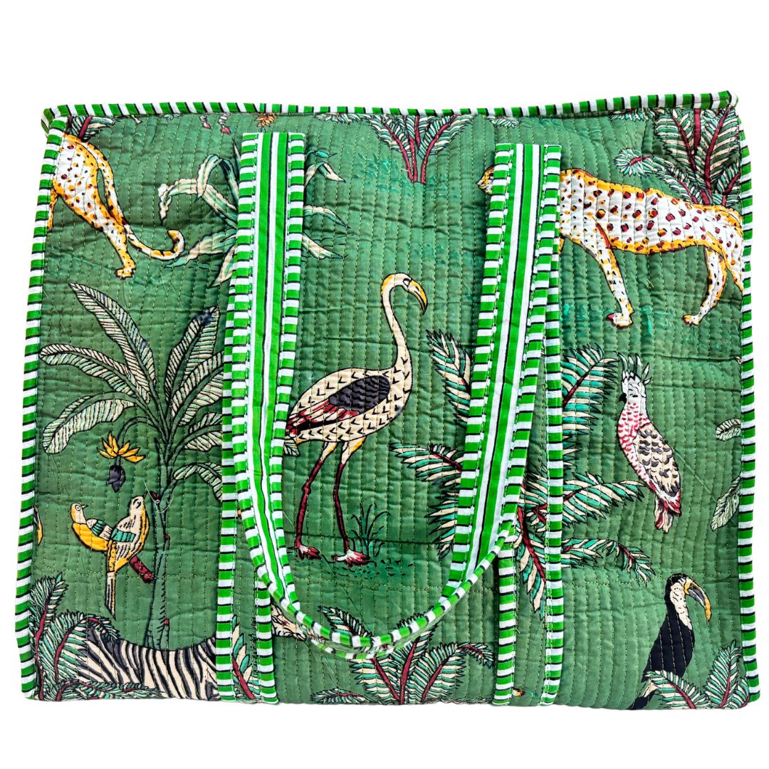 The Bazaar Bhoot Edition:- Premium Cotton Quilted Shopping Tote Bag