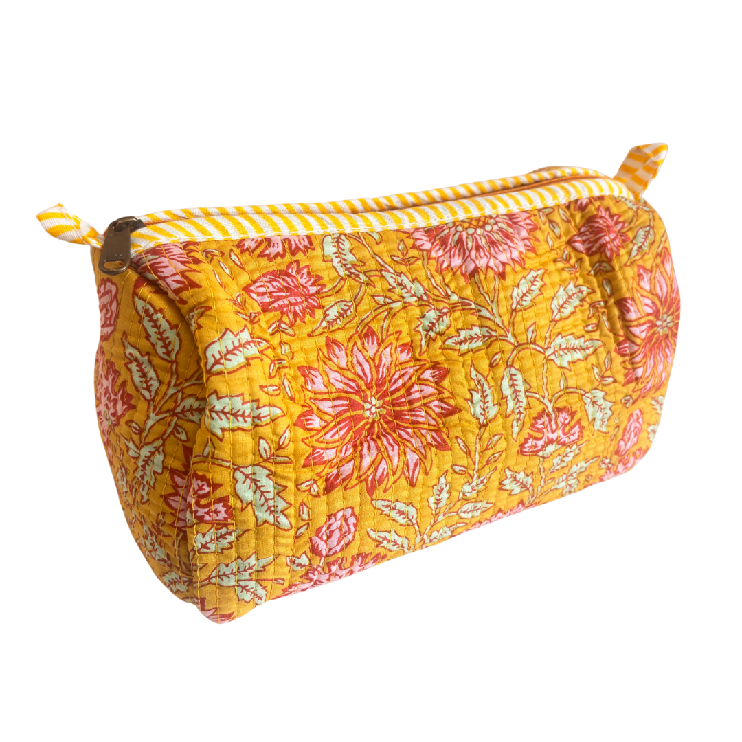 4-in-1 Festive Gifting COMBO : Premium Quilted Tote Bag + 3 Waterproof Pouches = Your Complete Organization Solution!