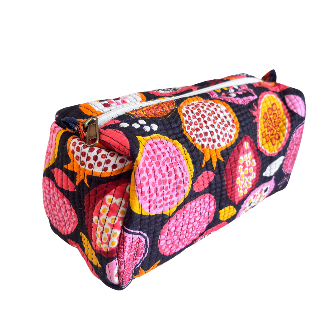 The Alfred Edition Travel Accessory:- Premium Handcrafted Waterproof Quilted Cotton Beauty/Travel Organizer Bag for Men & Women