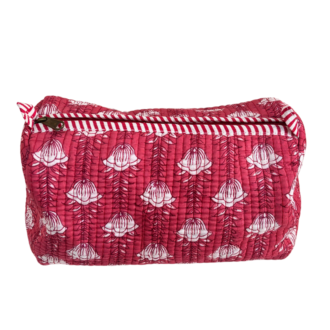 The Alfred Edition Travel Accessory:- Premium Handcrafted Waterproof Quilted Cotton Beauty/Travel Organizer Bag for Men & Women