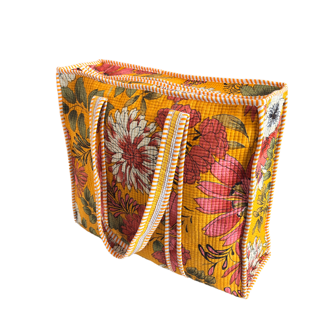 The Bazaar Bhoot Edition:- Premium Cotton Quilted Shopping Tote Bag