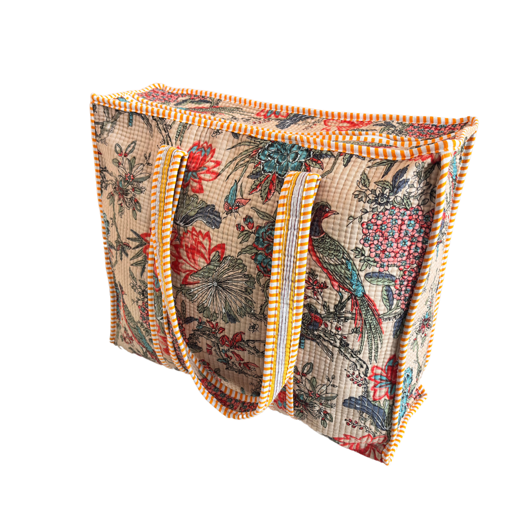 The Bazaar Bhoot Edition:- Premium Cotton Quilted Shopping Tote Bag