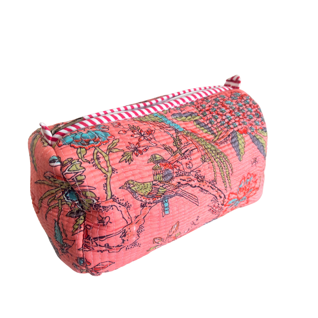 The Alfred Edition Travel Accessory:- Premium Handcrafted Waterproof Quilted Cotton Beauty/Travel Organizer Bag for Men & Women