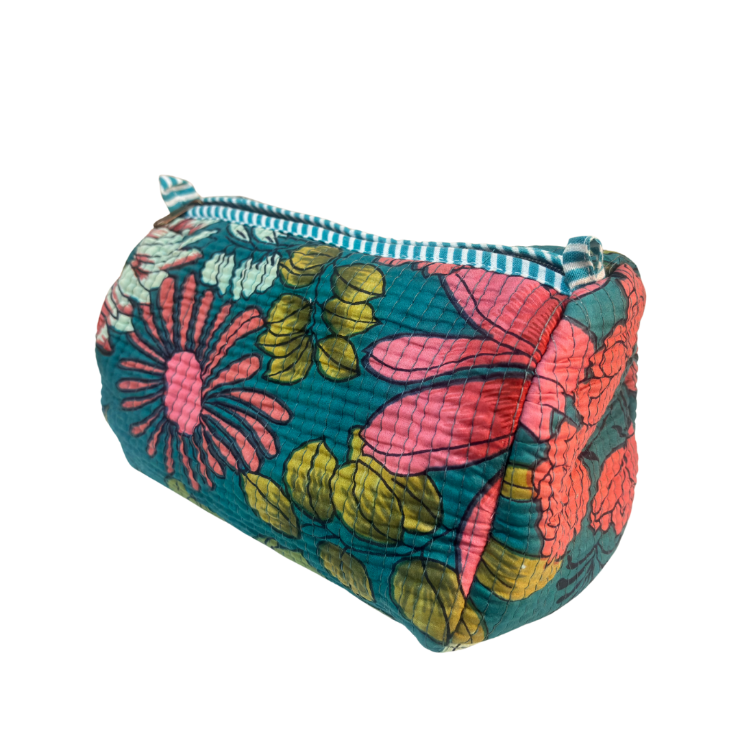 The Alfred Edition Travel Accessory:- Premium Handcrafted Waterproof Quilted Cotton Beauty/Travel Organizer Bag for Men & Women