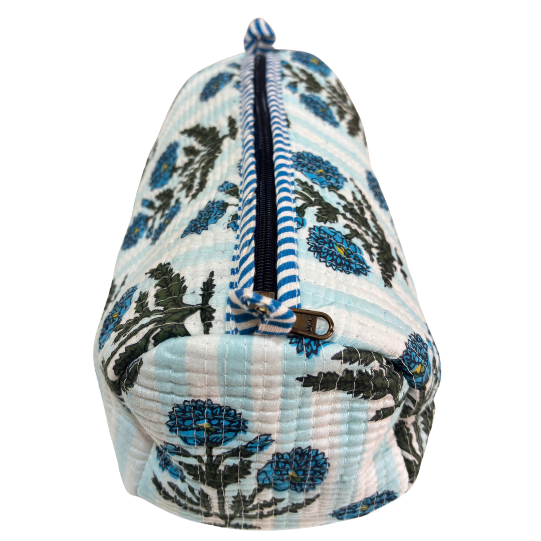 The Alfred Edition Travel Accessory:- Premium Handcrafted Waterproof Quilted Cotton Beauty/Travel Organizer Bag for Men & Women