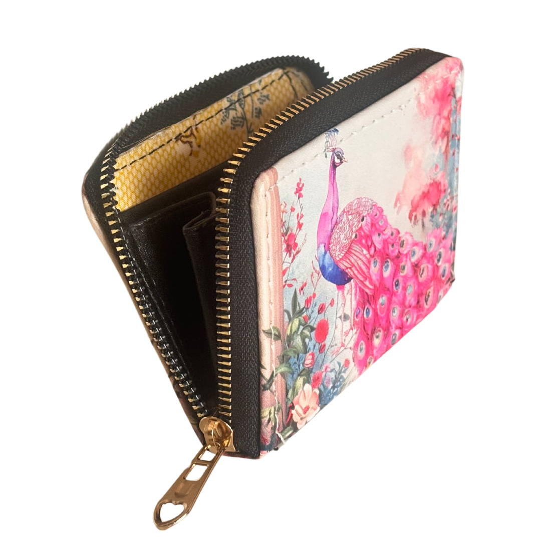 Women's Paisa Wasool Ethnic Patterned Peacock Coin Wallet - The House of RajPadmini