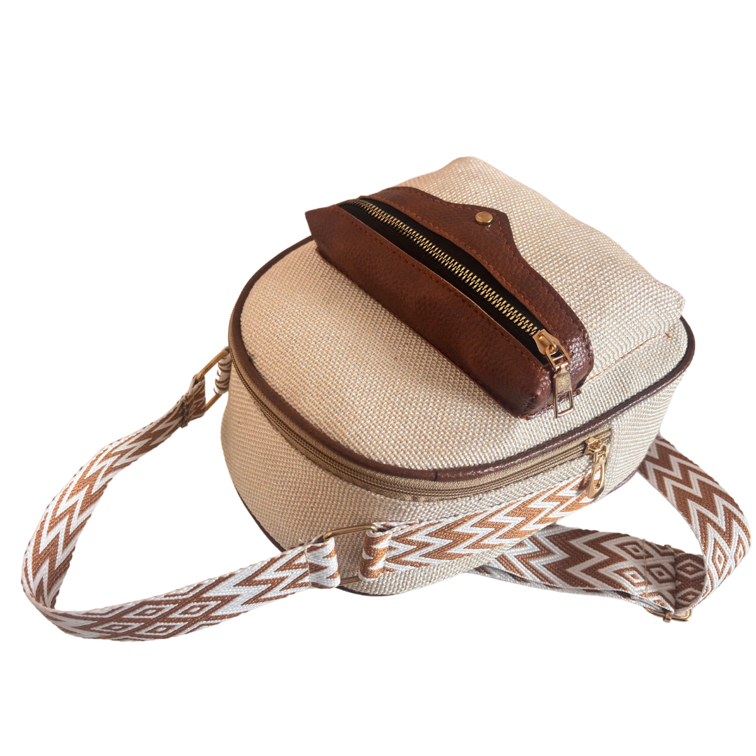 The Himalyan Trailblazer Edition:- Premium Mini Jute Backpack with Broadbelt